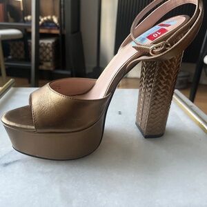 ✨ Rachel Zoe Dark Gold Platform Heels | Size 10 | Never Worn